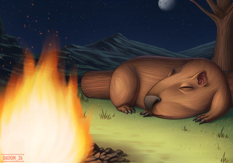 Pokemon Capybara (Fire)
