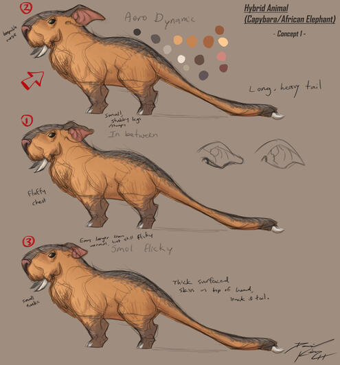 Capybara/African Elephant (Concepts)