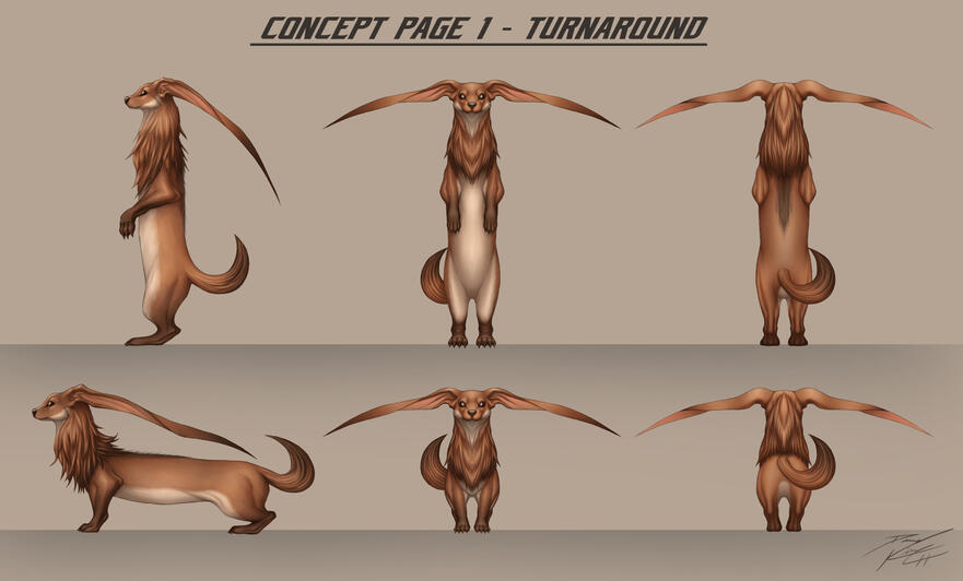 Maned Stoat (Turnaround)