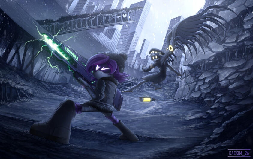 Murder Drones Splash Art